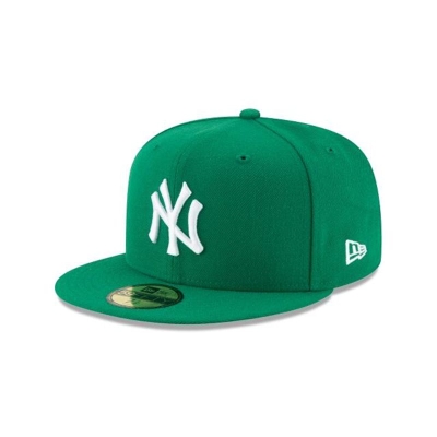 Green New York Yankees Hat - New Era MLB Basic 59FIFTY Fitted Caps USA1507468